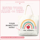 Personalized Boho Rainbow Teacher Tote Bag, photo 7
