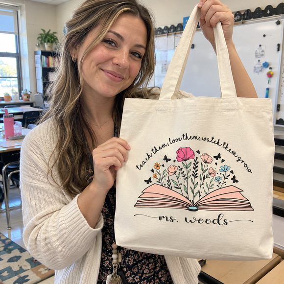 Personalized Teacher Tote Bag, view 4