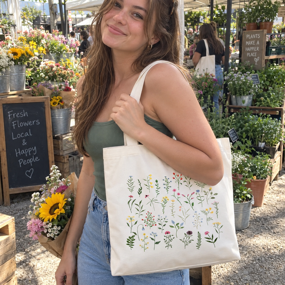 Dainty Wildflower Garden Tote Bag, photo 2
