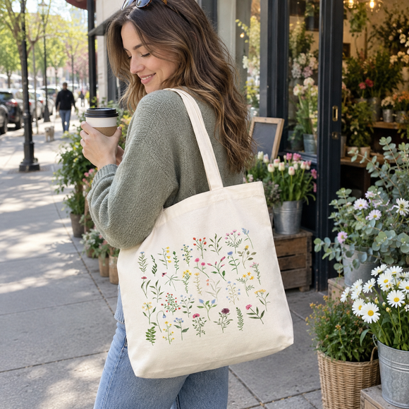 Dainty Wildflower Garden Tote Bag, photo 3