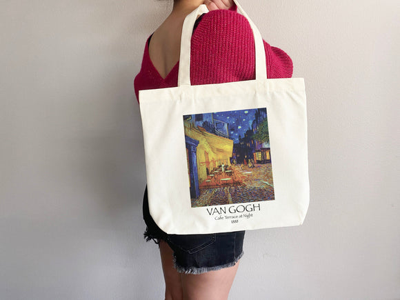 Van Gogh Tote Bag, Artsy Tote Bag, Art Tote Bag, Van Gogh Bag, Aesthetic Bag, Shoulder Bag,Van Gogh Tote,Van Gogh Gift,Cafe Terrace at Night