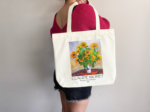 Monet Tote Bag, Artsy Tote Bag, Art Tote Bag, Artsy Tote, Monet Bag, Aesthetic Bag, Shoulder Bag, Monet Tote, Monet Gift, Monet Sunflowers