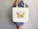 Butterfly Tote Bag, Artsy Tote Bag, Art Tote Bag, Inspirational Tote Bag, Everyday Bag, Shoulder Bag, Canvas Tote, Canvas Bag, Cute Tote Bag