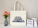Floral Tote Bag, Artsy Tote Bag, Cute Tote Bag, Book Lovers Tote,Everyday Bag,Shoulder Bag,Canvas Tote,Cute Tote Bag,Reusable Bag,School Bag
