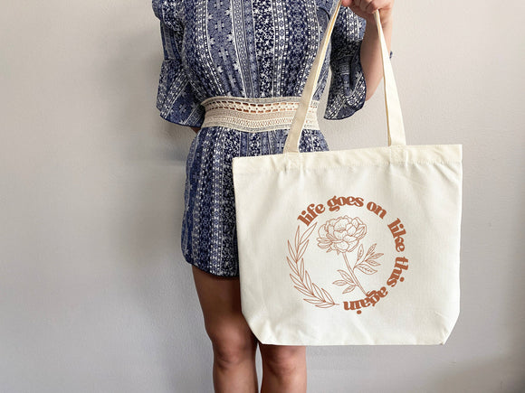 KPop Tote Bag, Kpop Merch, Kpop tote, Kpop bag, Kpop tote bag, Life goes on tote,Bangtan,kpop bag,life goes on,Rm,Jimin,Jungkook,J-hope,Suga