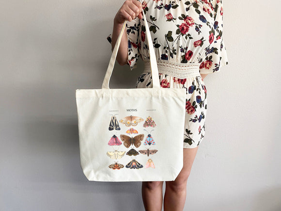 Moth Tote Bag, Moth Bag,tote bag canvas,eco friendly bag,aesthetic tote,reusable bag,cottagecore bag,butterfly gift,cute tote bag,goblincore