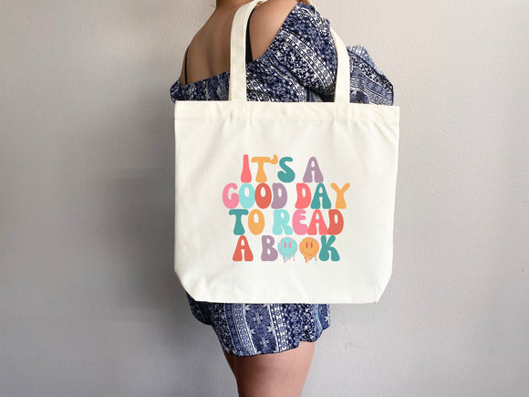 It's Good Day to Read Tote Bag, Book Lovers Tote, Gift for Book Lover, Gift For Bookworms, Gift For Teachers, Readers' Tote, Library Tote