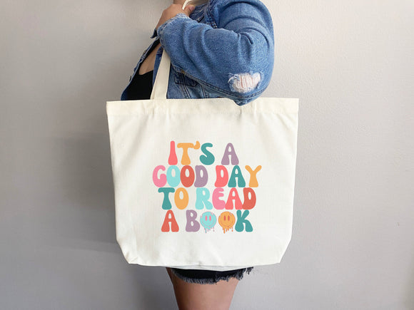 It's Good Day to Read Tote Bag, Book Lovers Tote, Gift for Book Lover, Gift For Bookworms, Gift For Teachers, Readers' Tote, Library Tote