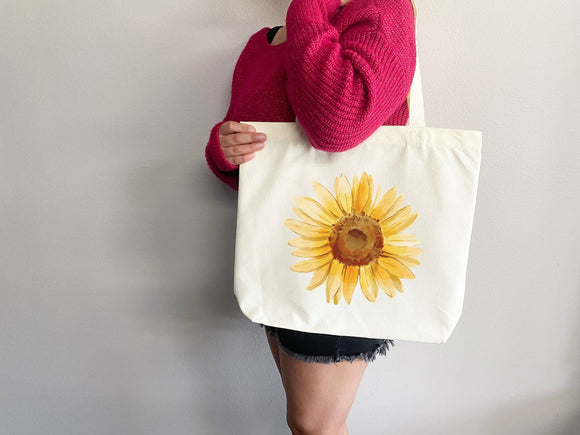 Sunflower Tote Bag flower tote bag canvas tote bag eco friendly bag aesthetic tote butterfly bag floral tote bag gift plant lover flower bag