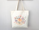 Floral Tote Bag flower tote bag canvas eco friendly bag aesthetic tote reusable bag vintage bag gift for plant lover tote flower bag cute