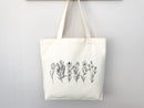 Floral Tote Bag flower tote canvas wildflower bag eco friendly bag aesthetic tote bag reusable bag gift for plant lover tote flower bag cute