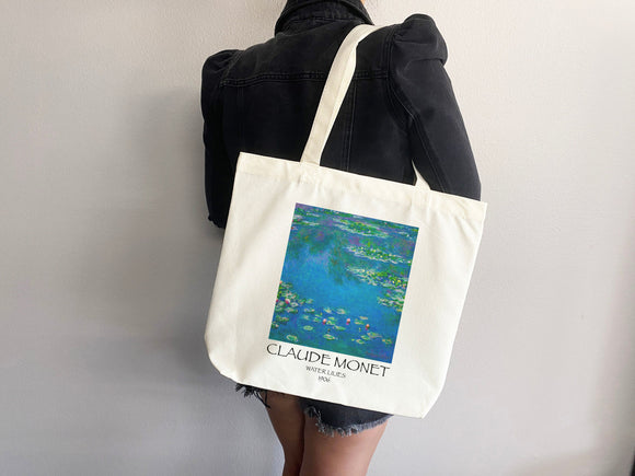 Monet Tote Bag, Artsy Tote Bag, Art Tote Bag, Artsy Tote, Monet Bag, Aesthetic Bag, Shoulder Bag, Monet Tote, Monet Gift, Monet Waterlilies