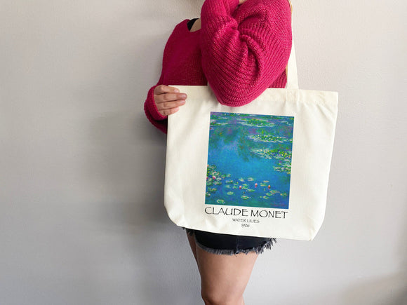 Monet Tote Bag, Artsy Tote Bag, Art Tote Bag, Artsy Tote, Monet Bag, Aesthetic Bag, Shoulder Bag, Monet Tote, Monet Gift, Monet Waterlilies