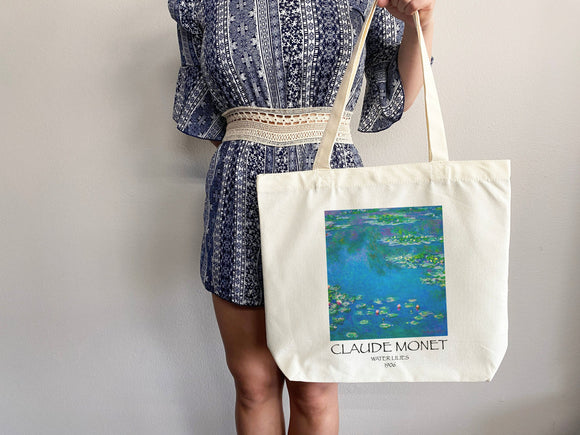 Monet Tote Bag, Artsy Tote Bag, Art Tote Bag, Artsy Tote, Monet Bag, Aesthetic Bag, Shoulder Bag, Monet Tote, Monet Gift, Monet Waterlilies
