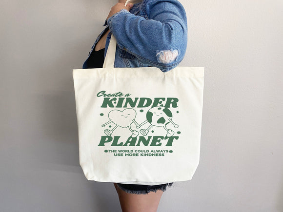 Eco friendly bag, Kinder Planet Bag, reusable bag, thank you bag, Grocery bag,grocery tote,aesthetic tote bag,everyday bag, school tote bag