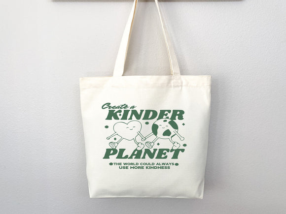 Eco friendly bag, Kinder Planet Bag, reusable bag, thank you bag, Grocery bag,grocery tote,aesthetic tote bag,everyday bag, school tote bag