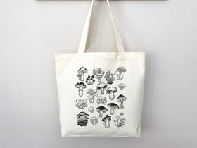 Mushroom Tote bag, cottagecore bag, canvas tote bag, eco friendly bag,aesthetic tote,mushroom gift,cute tote bag,fairycore,nature lover gift