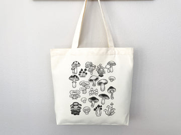 Mushroom Tote bag, cottagecore bag, canvas tote bag, eco friendly bag,aesthetic tote,mushroom gift,cute tote bag,fairycore,nature lover gift