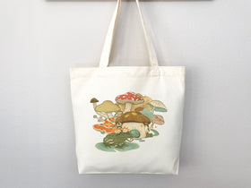 Mushroom Tote bag, cottagecore bag, canvas tote bag, eco friendly bag,aesthetic tote,mushroom gift,cute tote bag,fairycore,nature lover gift