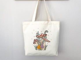 Mushroom Tote bag, cottagecore bag, canvas tote bag, eco friendly bag,aesthetic tote,mushroom gift,cute tote bag,fairycore,nature lover gift