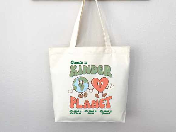 Eco friendly bag, Kinder Planet Bag, reusable bag, thank you bag, Grocery bag,grocery tote,aesthetic tote bag,everyday bag, school tote bag