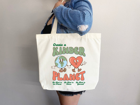 Eco friendly bag, Kinder Planet Bag, reusable bag, thank you bag, Grocery bag,grocery tote,aesthetic tote bag,everyday bag, school tote bag