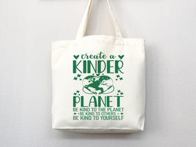 Kinder Planet Tote Bag — Inspirational Gift (004)