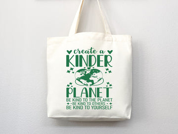 Eco friendly bag, Kinder Planet Bag, reusable bag, thank you bag, Grocery bag,grocery tote,aesthetic tote bag,everyday bag, school tote bag