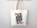 Queen of Heart Bag Canvas Tote Bag Everyday Tote Bag Eco Friendly Bag Aesthetic Tote Shopper Bag Reusable Grocery Bag Cute Tote Bag Boho Bag