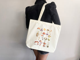Mushroom Tote bag, cottagecore bag, canvas tote bag, eco friendly bag,aesthetic tote,mushroom gift,cute tote bag,fairycore,nature lover gift