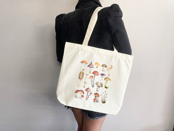 Mushroom Tote bag, cottagecore bag, canvas tote bag, eco friendly bag,aesthetic tote,mushroom gift,cute tote bag,fairycore,nature lover gift