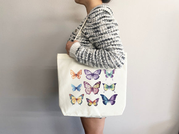 Butterfly Tote Bag, Butterfly Bag, tote bag canvas,eco friendly bag,aesthetic tote,reusable bag,cottagecore bag,butterfly gift,cute tote bag