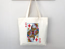 Queen of Diamond Bag Canvas Tote Bag Everyday Tote Bag Eco Friendly Bag Aesthetic Tote Shopper Bag Reusable Grocery Bag Cute Tote Bag Boho