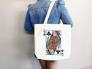 Queen of Clubs Bag Canvas Tote Bag Everyday Tote Bag Eco Friendly Bag Aesthetic Tote Shopper Bag Reusable Grocery Bag Cute Tote Bag Boho Bag
