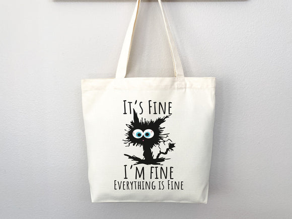 Cute Canvas Tote Everyday Tote Eco Friendly Bag Aesthetic Tote Shopper Bag Reusable Grocery Bag Cute Tote Bag School Bag Cat Lover Gift