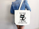 Cute Canvas Tote Everyday Tote Eco Friendly Bag Aesthetic Tote Shopper Bag Reusable Grocery Bag Cute Tote Bag School Bag Cat Lover Gift
