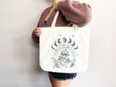Celestial Canvas Tote Bag Moon Lover Star Gift Everyday Tote Eco Friendly Bag Aesthetic Tote Shopper Bag Reusable Grocery Bag Cute Tote Bag