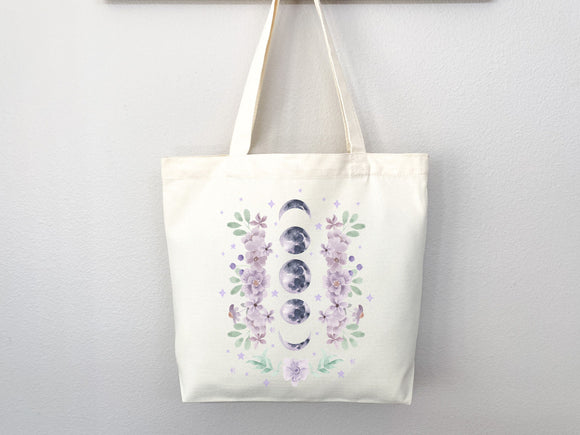 Celestial Canvas Tote Bag Moon Lover Star Gift Everyday Tote Eco Friendly Bag Aesthetic Tote Shopper Bag Reusable Grocery Bag Cute Tote Bag
