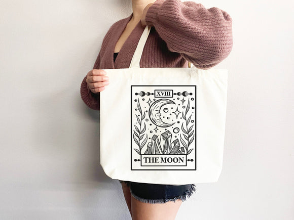 Celestial Canvas Tote Bag Moon Lover Star Gift Everyday Tote Eco Friendly Bag Aesthetic Tote Shopper Bag Reusable Grocery Bag Cute Tote Bag