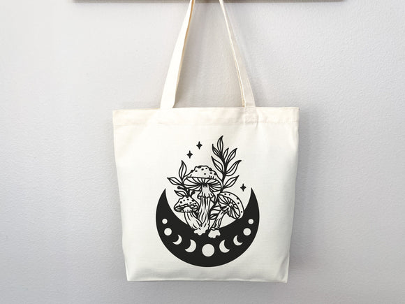 Celestial Canvas Tote Bag Moon Lover Star Gift Everyday Tote Eco Friendly Bag Aesthetic Tote Shopper Bag Reusable Grocery Bag Cute Tote Bag