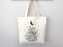 Celestial Canvas Tote Bag Moon Lover Star Gift Everyday Tote Eco Friendly Bag Aesthetic Tote Shopper Bag Reusable Grocery Bag Cute Tote Bag