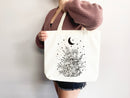 Celestial Canvas Tote Bag Moon Lover Star Gift Everyday Tote Eco Friendly Bag Aesthetic Tote Shopper Bag Reusable Grocery Bag Cute Tote Bag