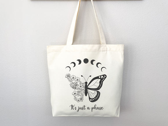 Celestial Canvas Tote Butterfly Bag Moon Lover Star Gift Everyday Tote Eco Friendly Bag Aesthetic Tote Shopper Bag Reusable Grocery Cute Bag