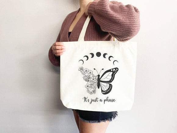 Celestial Canvas Tote Butterfly Bag Moon Lover Star Gift Everyday Tote Eco Friendly Bag Aesthetic Tote Shopper Bag Reusable Grocery Cute Bag