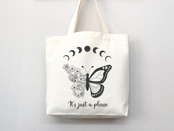 Celestial Canvas Tote Butterfly Bag Moon Lover Star Gift Everyday Tote Eco Friendly Bag Aesthetic Tote Shopper Bag Reusable Grocery Cute Bag