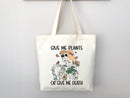 Funny Canvas Tote Gift for Gardener Flower Tote Bag Everyday Tote Eco Friendly Bag Aesthetic Bag Shopper Bag Reusable Grocery Bag Cute Tote