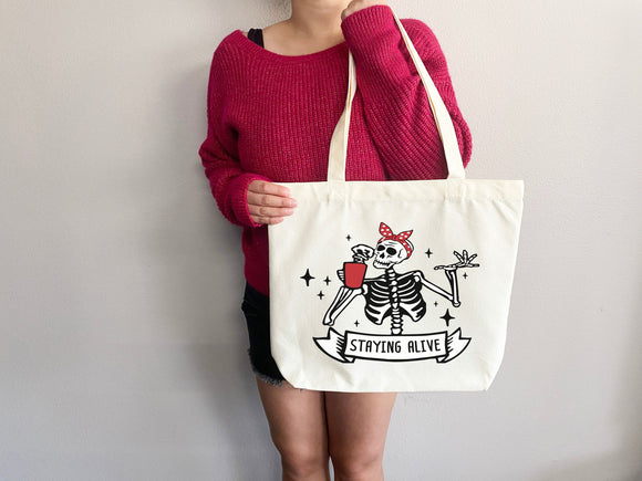 Coffee Lover Gift Funny Canvas Tote Bag Tote Bag Cute Tote Bag Everyday Tote Eco Friendly Bag Aesthetic Bag Shopper Bag Reusable Grocery Bag