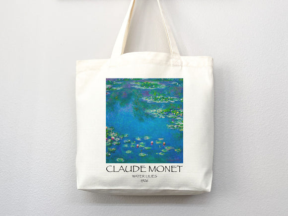 Monet Tote Bag, Artsy Tote Bag, Art Tote Bag, Artsy Tote, Monet Bag, Aesthetic Bag, Shoulder Bag, Monet Tote, Monet Gift, Monet Waterlilies