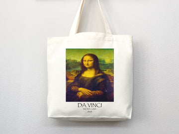 Mona Lisa Tote Bag, Artsy Tote Bag, Art Tote Bag, Van Gogh Bag,Everyday Bag, Shoulder Bag,Canvas Tote,Canvas Bag,Cute Tote Bag,Van Gogh Gift