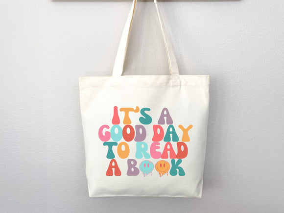 It's Good Day to Read Tote Bag, Book Lovers Tote, Gift for Book Lover, Gift For Bookworms, Gift For Teachers, Readers' Tote, Library Tote